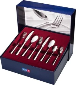 Sola Bestekset Luxor - Modern - 12 Persoons - 100 Delig - Zilverwit Edelstaal 18/10 - RVS - Zilver -Woonkeuken Winkel 1070x1200 1