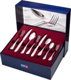 Sola Bestekset Symphony - Klassiek - 6 Persoons - 50 Delig - Zilverwit Edelstaal 18/10 - RVS - Zilver -Woonkeuken Winkel 1070x1200