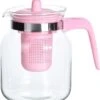 Merkloos Glazen Theepot Met Roze Filter - 1,5 L -Woonkeuken Winkel 1087x1200 1