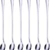 Somstyle Lange Lepels Set 19.5 CM Geschikt Voor Dessert, Latte Macchiato, Yoghurt, Cocktail Of Koffie - 6 Stuks - RVS - Zilver -Woonkeuken Winkel 1093x1200