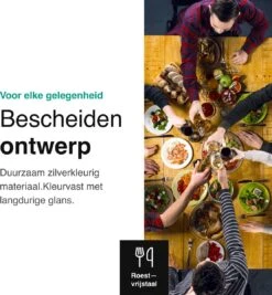 Vivid Green Bestekset (36-delig) - Bestek Set 6 Persoons - Lepels, Messen, Vorken En Steakmessen - Vaatwasserbestendig - RVS -Woonkeuken Winkel 1111x1200