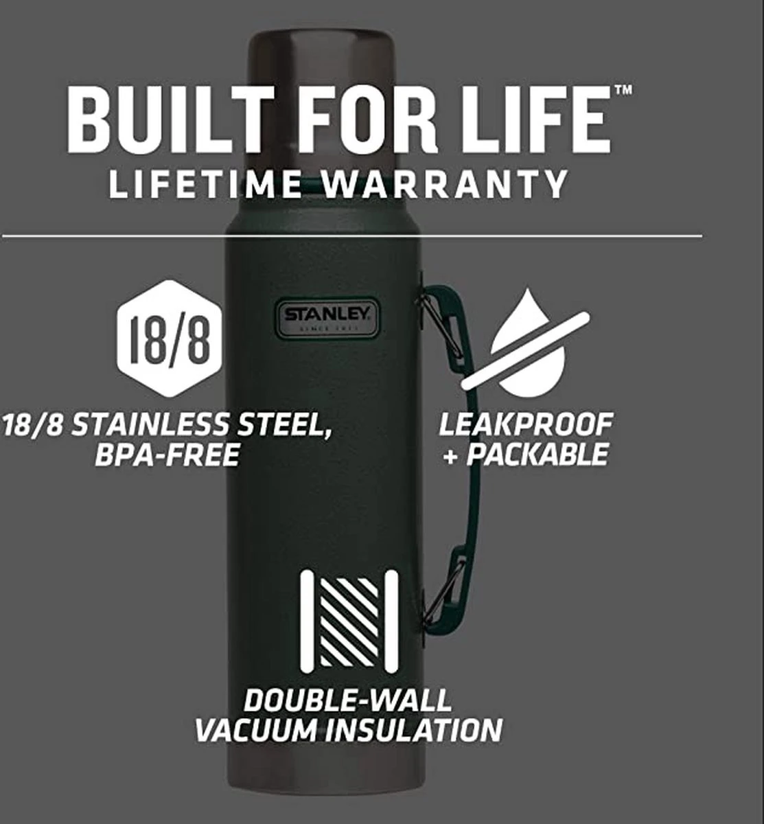 Stanley The Stacking Beer Pint 0,47l - Beker - Hammertone Green 7 Stanley The Stacking Beer Pint 0,47l - Beker - Hammertone Green - Afbeelding 5