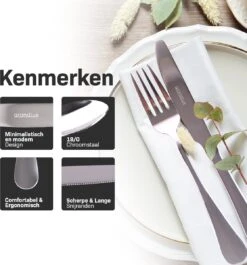 Grandlux Bestekset 6 Persoons 30-delig - Zilver Bestek - Messen, Vorken, Lepels - Cutlery Set - RVS 14 Grandlux Bestekset 6 Persoons 30-delig - Zilver Bestek - Messen, Vorken, Lepels - Cutlery Set - RVS -Woonkeuken Winkel 1117x1200