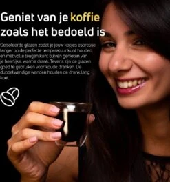 Dubbelwandige ESPRESSO Glazen Van Borosilicaat - Warme En Koude Dranken Kopjes - 70 ML - Set Van 6 -Woonkeuken Winkel 1122x1200 3