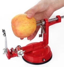 3-In-1 Appelmachine Rood - Appelboor, Appelschiller En Appelsnijder - Fruitsnijder - Groentesnijder - Klokhuis Verwijderaar - Fruitmachine - Keukenapparaat -Woonkeuken Winkel 1134x1200 1