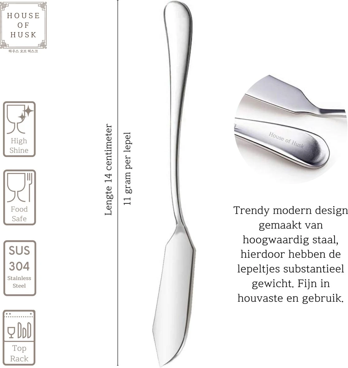 House Of Husk Botermesjes Set - Zilver - RVS - Botermes - Smeermessen - Tapas Mesjes - 6 Stuks 4 House Of Husk Botermesjes Set - Zilver - RVS - Botermes - Smeermessen - Tapas Mesjes - 6 Stuks - Afbeelding 2