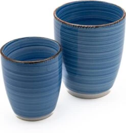 Koffiekopjes - Ocean Blue - Koffiebeker - Unieke Kleuren - Blauw - Set Van 12 Kopjes (ook Los Verkrijgbaar) - 160ML En 340ML - Porselein - Hip En Trendy -Woonkeuken Winkel 1137x1200 2