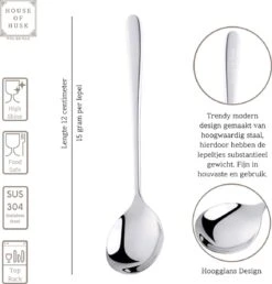 House Of Husk® Koffielepel Set - Theelepel - Koffielepeltjes - Espresso Lepeltjes - RVS - 12cm - 12 Stuks - Zilver -Woonkeuken Winkel 1150x1200 2