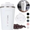 Triple J® Koffiebeker To Go - Thermosbeker - BPA & Lekvrij - 380ml - Wit -Woonkeuken Winkel 1172x1200 1