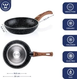 Westinghouse Koekenpan Inductie - Ø 20 Cm - Zwart Marmer - Speciale Editie 10 Westinghouse Koekenpan Inductie - Ø 20 Cm - Zwart Marmer - Speciale Editie -Woonkeuken Winkel 1176x1200