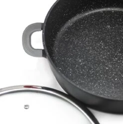 Cheffinger Steelpan Set 6-delig - 20-24-28cm - Zwart -Woonkeuken Winkel 1191x1200