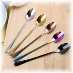 Fako Bijoux® - 6 Lange Lepels - Latte Macchiato - Longdrink - Cocktail - Dessert - IJs - Koffie - Goud - 6 Stuks - Bewaarzakje -Woonkeuken Winkel 1196x1200 4