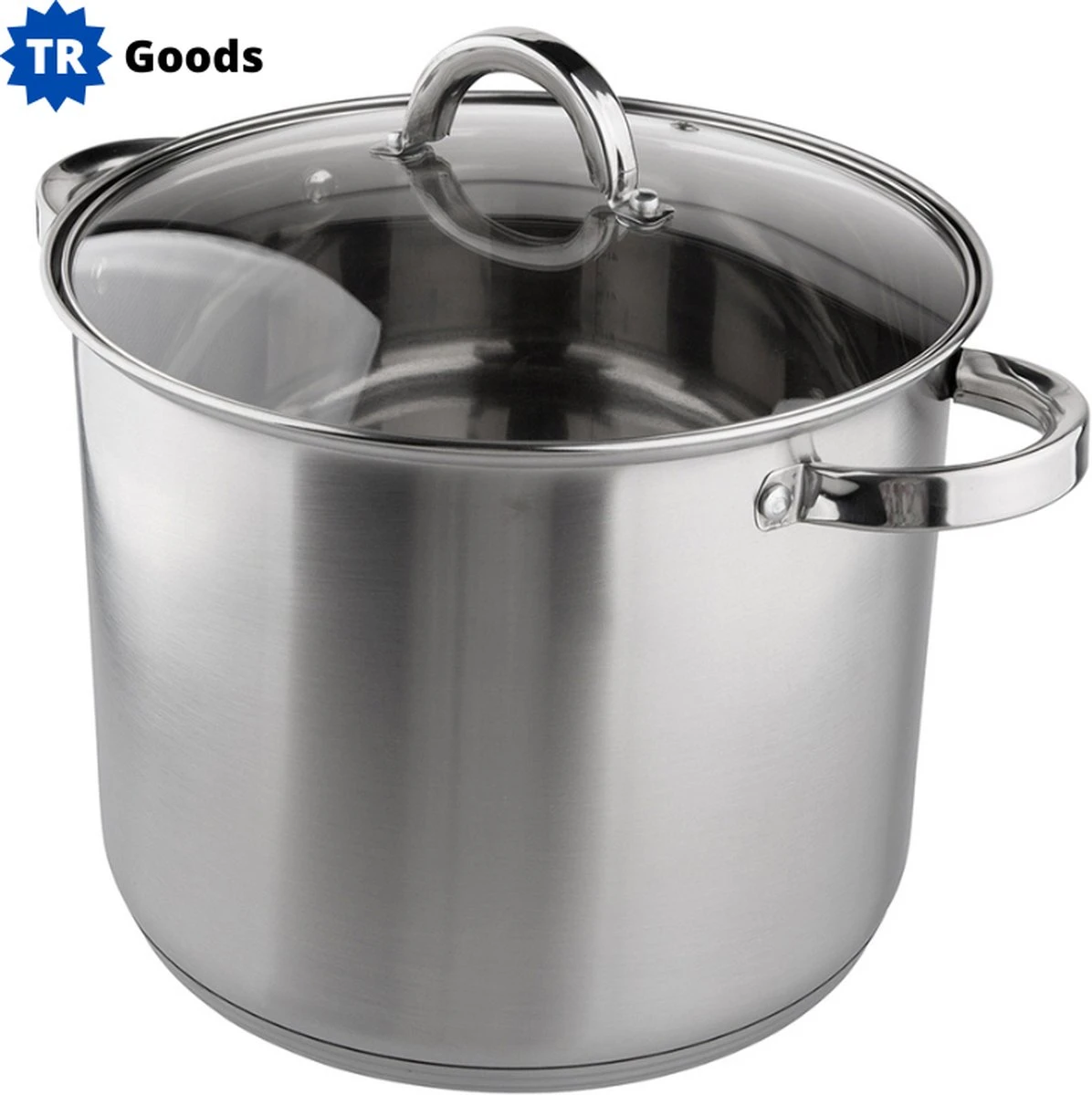 T.R. Goods - Soeppan RVS 8.5 Liter Met Deksel - Rvs - Met Deksel - 24 Cm - Geschikt Voor Inductie 3 T.R. Goods - Soeppan RVS 8.5 Liter Met Deksel - Rvs - Met Deksel - 24 Cm - Geschikt Voor Inductie
