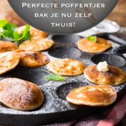 IRONO Poffertjespan Set - Incl. Doseerfles, Kwast En Vork - Poffertjespan Inductie En Electrisch - Poffertjesmaker 19 Poffertjes - Poffertjes Maken - Spuitfles - Cadeau Voor Mannen En Vrouwen -Woonkeuken Winkel 1198x1200 9