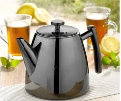 Vaja® Theepot Juliette Met Filter - Dubbelwandig -Theekan 1.0L - Glimmend Zwart -Woonkeuken Winkel 1200x1002 3