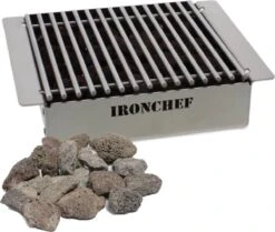 IRONCHEF Lavastenen Grill - Geschikt Voor Gasfornuis - Barbecue - BBQ - Grillplaat - Grilplaat - Bakplaat - Grillpan -Woonkeuken Winkel 1200x1013 3