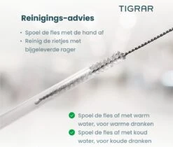 Tigrar - Waterfles - Drinkfles - Thermosfles 1 Liter Dubbelwandig - RVS - (Staal) Blauw - Incl. Extra Dop 3 Rietjes En Reiniger -Woonkeuken Winkel 1200x1022 3