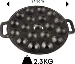 YUGN BLACK Poffertjespan Poffertjesmaker 6 Delige Set - 19 Poffertjes Incl Doseerfles Kwast Poffertjesvork Siliconen Ovenwanten - Platte Onderkant Poffertjespan Inductie Poffertjespan Elektrisch - Cadeau Tip -Woonkeuken Winkel 1200x1023