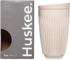 HuskeeCup & Deksel - Koffiebeker - Large - 12oz/36cl - Natural -Woonkeuken Winkel 1200x1024