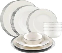 Kutahya Porselein Bone Olympos Silver Rand Serviesset (24 Delig) 6 Personen - BNOLY24Y2220 -Woonkeuken Winkel 1200x1031 3