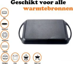 Kicinn Grillplaat - Gietijzer - Geëmailleerd - Incl. Accessoires - Ø 33 X 21.8 Cm (LxB) -Woonkeuken Winkel 1200x1045 1