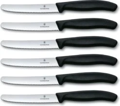 Victorinox Tafelmes 6 Stuks Zwart Krom Heft -Woonkeuken Winkel 1200x1060