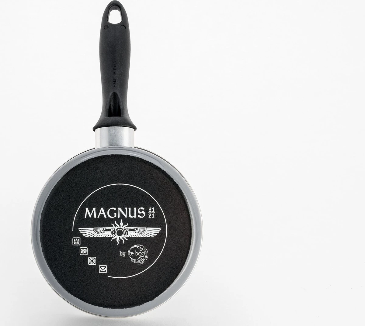 Lite-Body - Magnus Steelpan - Ø16 CM - Emaille - Blauw - Inductie 4 Lite-Body - Magnus Steelpan - Ø16 CM - Emaille - Blauw - Inductie - Afbeelding 2