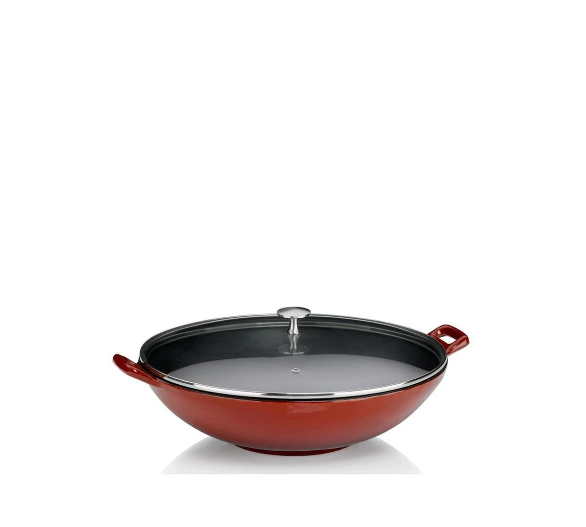 Wokpan Gietijzer Rood, 36 Cm - Kela | Calido 3 Wokpan Gietijzer Rood, 36 Cm - Kela | Calido