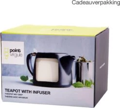 Point-Virgule - Theepot Met Thee Infuser - Mat - Gebroken Wit - 500ml -Woonkeuken Winkel 1200x1079 2