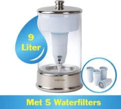 ZeroWater 9 Liter Waterfilter Kan - COMBI DEAL Met 5 Waterfilters