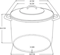 RVS Soeppan Met Glazen Deksel - 20 Liter - Vaatwasserbestendig -Woonkeuken Winkel 1200x1094 2