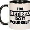 Pensioen Kado Mok / Beker Zwart - Im Retired Do It Yourself - 300 Ml - VUT -Woonkeuken Winkel 1200x1095
