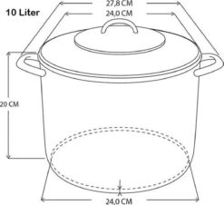Haushalt Soeppan Met Glazen Deksel - 10 Liter- RVS -Woonkeuken Winkel 1200x1100 1