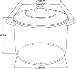 Haushalt Soeppan Met Glazen Deksel - 10 Liter- RVS -Woonkeuken Winkel 1200x1101 1