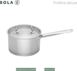 Sola Steelpan Profiline Deluxe - Ø 16 Cm - Zilver - RVS - Sandwichbodem -Woonkeuken Winkel 1200x1108 3