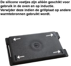 Eurolux Grillplaat Met Grepen - 41 X 24 X 2.5 Cm - Zwart - Aluminium - Geschikt Voor Alle Warmtebronnen -Woonkeuken Winkel 1200x1119 3