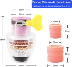 VINESS Waterfilter - Kraanfilter - Drinkwaterfilter - Waterzuivering - Waterbesparend - Duurzaam - Roze 18 VINESS Waterfilter - Kraanfilter - Drinkwaterfilter - Waterzuivering - Waterbesparend - Duurzaam - Roze -Woonkeuken Winkel 1200x1122 2