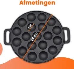 Kicinn Poffertjespan - Poffertjesmaker - Poffertjespan Inductie - Ø 24 Cm - 19 Poffertjes - Inclusief Handvaten 13 Kicinn Poffertjespan - Poffertjesmaker - Poffertjespan Inductie - Ø 24 Cm - 19 Poffertjes - Inclusief Handvaten -Woonkeuken Winkel 1200x1127 2
