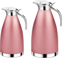 Royal Swiss - Thermoskan - Set Van Twee 1,2 Liter En 1,6 Liter - Thermosfles (Roze)