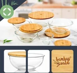 Klarstein Glazen Serveerschaal Met Bamboe Deksel - Afwasmachinebestendig - Veelzijdig Inzetbaar 15 Klarstein Glazen Serveerschaal Met Bamboe Deksel - Afwasmachinebestendig - Veelzijdig Inzetbaar -Woonkeuken Winkel 1200x1144