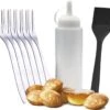 Ocina Poffertjespan Accessoires Set - Doseerfles - Poffertjes Spuitfles - 6x Poffertjes Vork - Kwast - Siliconen Kwast - Bakkwast - Gratis Poffertjes E-Book -Woonkeuken Winkel 1200x1148 1