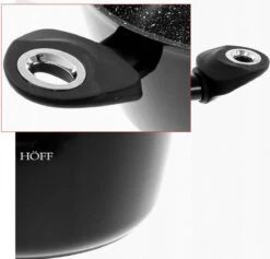 Pannenset - Kookpan - Inductie - 15 Delig Marmeren Coating - Zwart -Woonkeuken Winkel 1200x1152 1