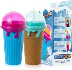 Frozen Magic Slushy Maker - Slush Puppy Maker - IJscrusher - Slush Puppy Beker - Slushy Puppy Maker - Slush Puppy Machine - Slush Maker - Slushy Cup - Tiktok - Bruin -Woonkeuken Winkel 1200x1161 6