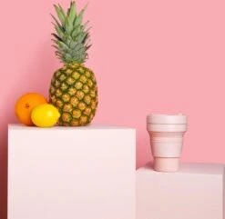 STOJO - Opvouwbare Beker - To Go - Roze - 237ml (8oz) - Herbruikbaar -Woonkeuken Winkel 1200x1171 3