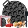 MM Brands Poffertjespan - Poffertjesmaker - Inductie / Oven / BBQ - Inclusief Handvat, Borstel En Vorken -Woonkeuken Winkel 1200x1173 2