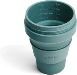 Stojo - Biggie Cup - 470 Ml - Herbruikbaar - Opvouwbaar - Groen -Woonkeuken Winkel 1200x1175 5