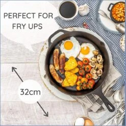 Nuovva Cast Iron Skillet / Gietijzeren Pan - 32cm 10 Nuovva Cast Iron Skillet / Gietijzeren Pan - 32cm -Woonkeuken Winkel 1200x1193 2