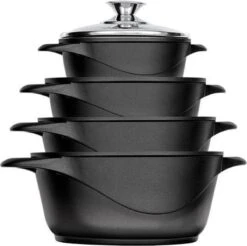 Smile 10 Delige Pannenset - Antiaanbaklaag - Vaatwasser Bestendig - Zwart 35 Smile 10 Delige Pannenset - Antiaanbaklaag - Vaatwasser Bestendig - Zwart -Woonkeuken Winkel 1200x1195 14