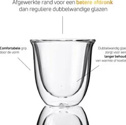 Dubbelwandige ESPRESSO Glazen Van Borosilicaat - Warme En Koude Dranken Kopjes - 70 ML - Set Van 6 -Woonkeuken Winkel 1200x1195 19
