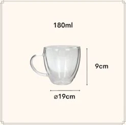 OTIX Dubbelwandige Koffieglazen - Koffiekopjes - 180 Ml - Set Van 4 - Transparant - Latte Macchiato Glazen -Woonkeuken Winkel 1200x1195 20